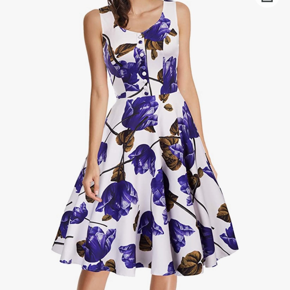 Belle Poque Floral Summer Wedding Vintage Retro Style dress - Picture 14 of 14